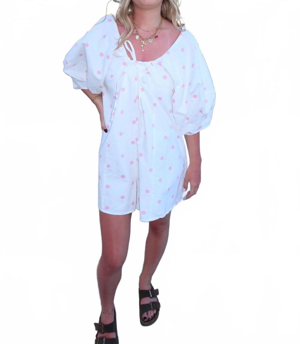 NEW PEACH LOVE blush daydream romper in ivory